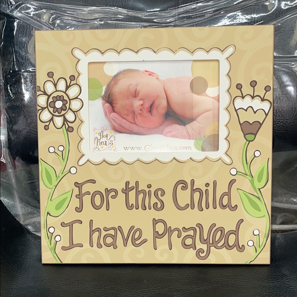 Inspirational Floral Picture Frame - Cream and Brown